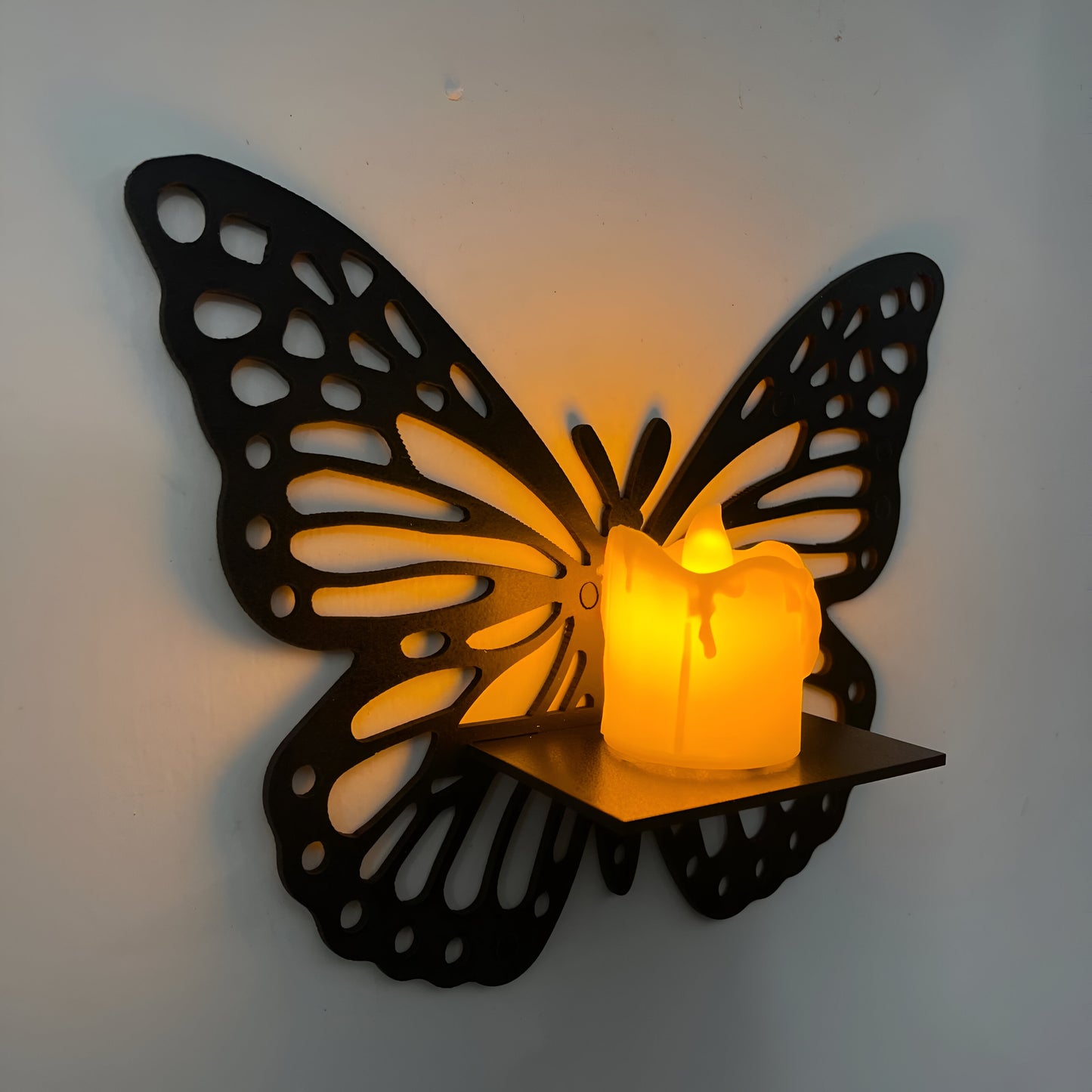 3-Piece Butterfly Wall Art with Shelves – Elegant Home Décor