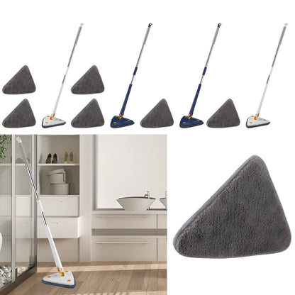 Extendable Triangle Mop 360 Twist Squeeze Window Glass Toilet Bathroom Floor Household Cleaning Ceiling Dusting (random Color)