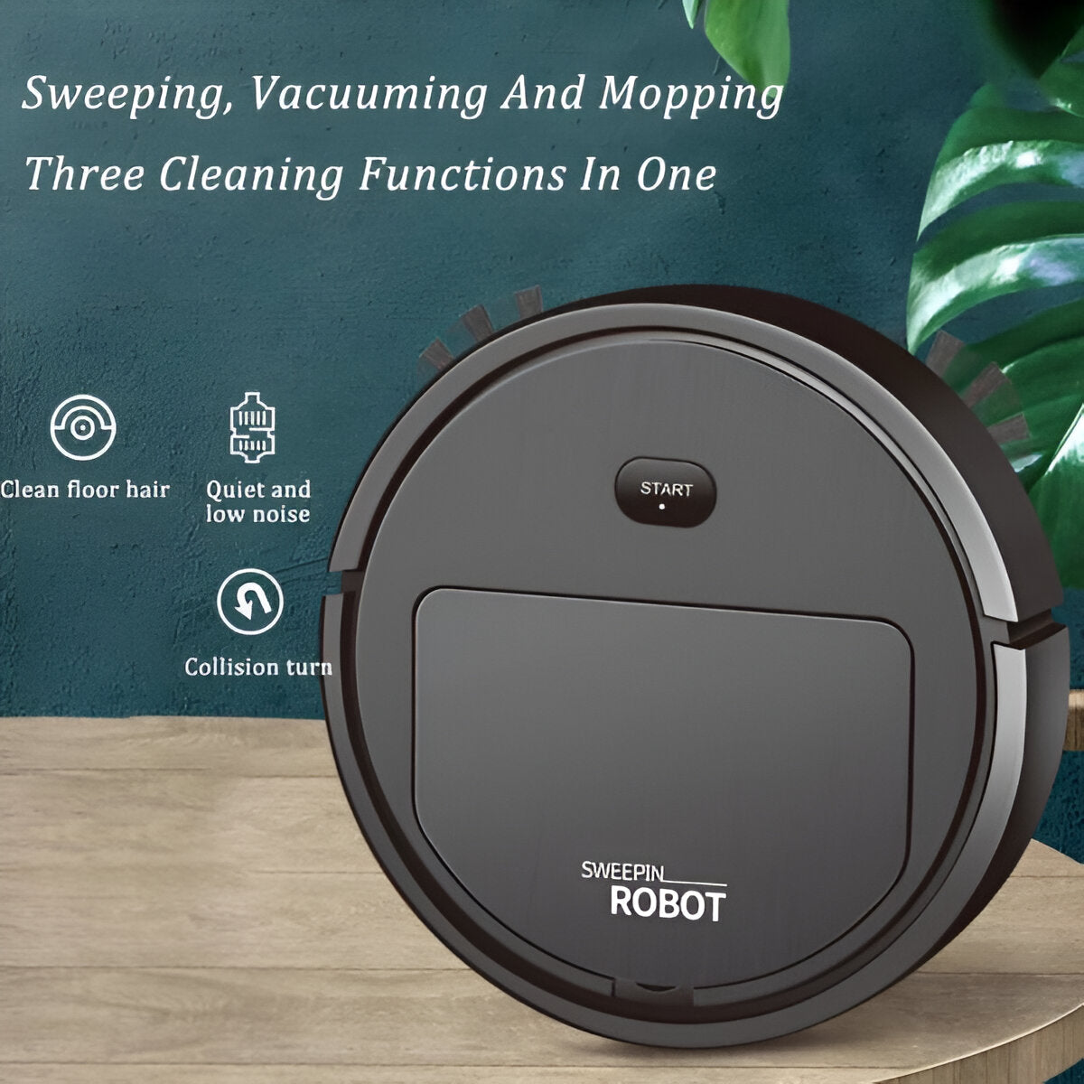 Portable Wireless Smart Mini Sweeping Robot Mopping 3 In1 Rechargeable Cleaning Machine Vacuum Cleaner For Home Office Robot (random Colors)