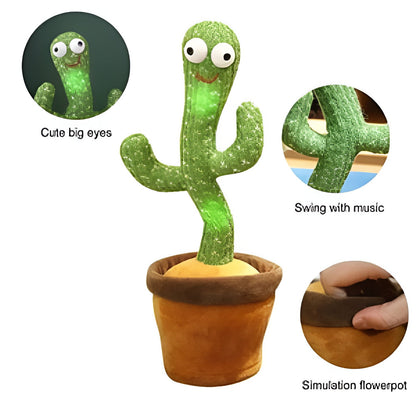 Portable Rechargeable Dancing Cactus Toy Funny Education Toys For Babies