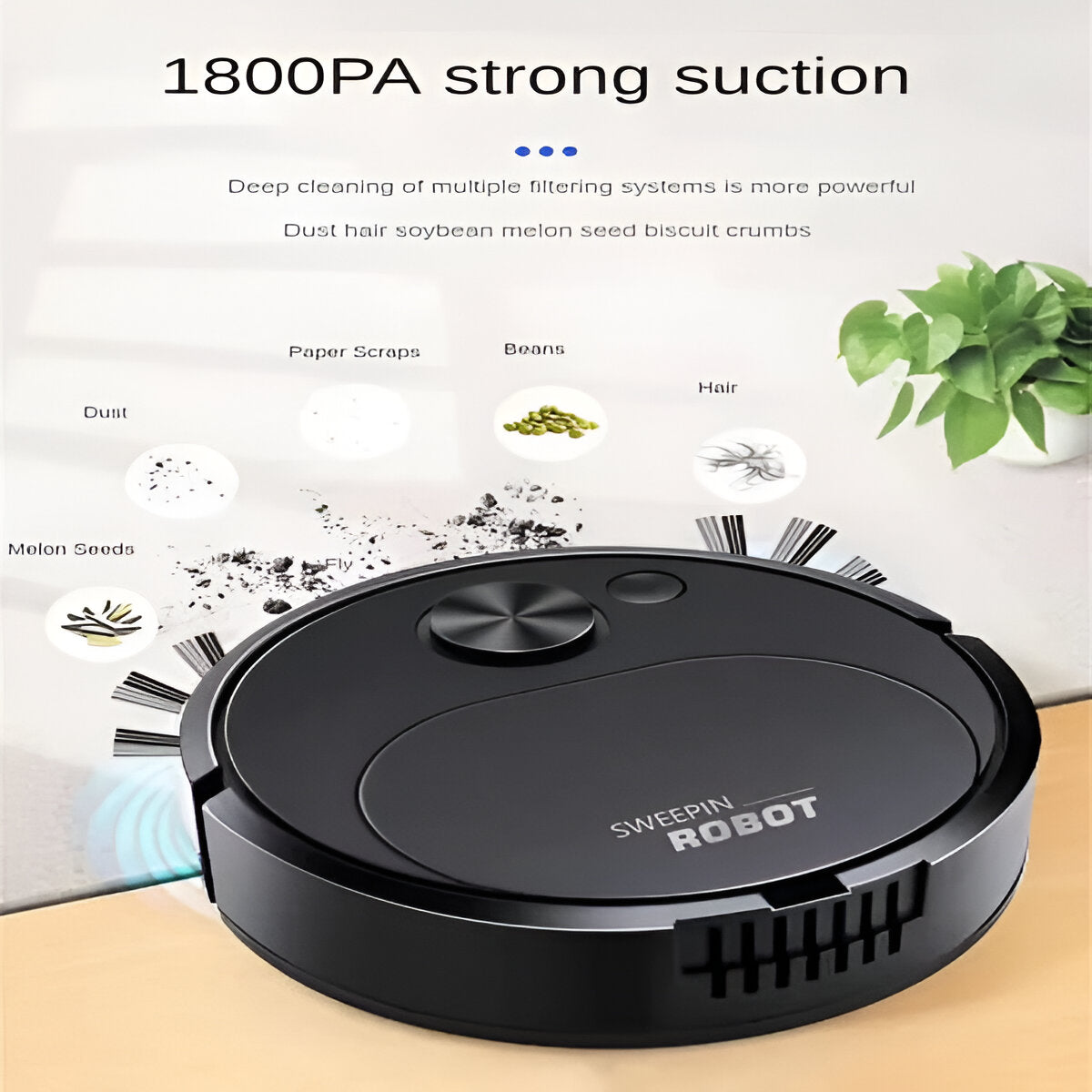 Portable Wireless Smart Mini Sweeping Robot Mopping 3 In1 Rechargeable Cleaning Machine Vacuum Cleaner For Home Office Robot (random Colors)