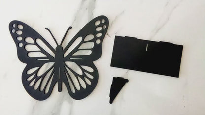 3-Piece Butterfly Wall Art with Shelves – Elegant Home Décor